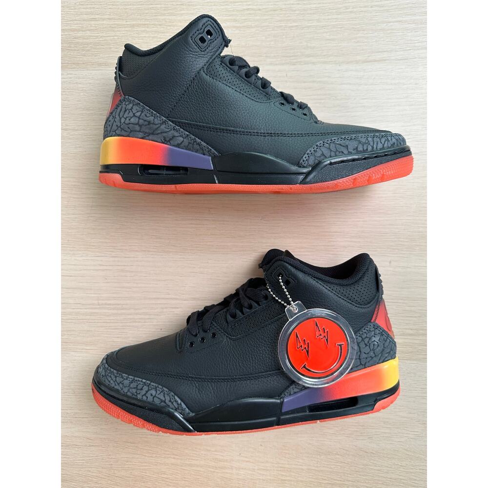 RARE J Balvin x Jordan 3 Rio Black Sneaker - Size 8M - NEW - Picture 5 of 8